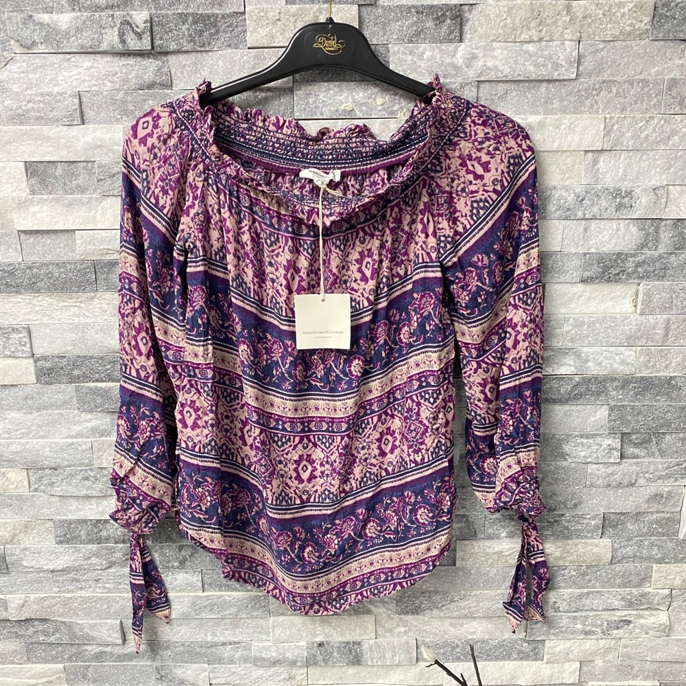 NWT beachlunchlounge purple top size XS
